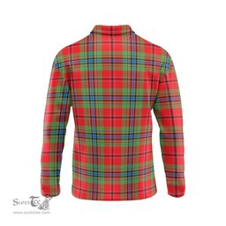 Scottish MacLean of Duart Modern Tartan Long Sleeve Plaid Polo Shirt