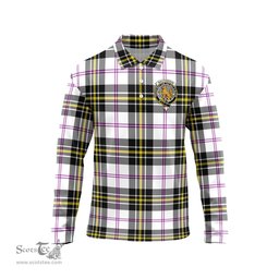 Scottish MacPherson Dress Modern Clan Crest Tartan Polo Long Sleeve Plaid Polo Shirt