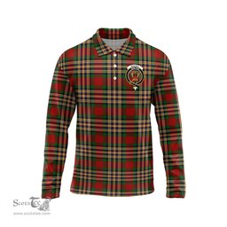 Scottish MacGill Clan Crest Tartan Polo Long Sleeve Plaid Polo Shirt