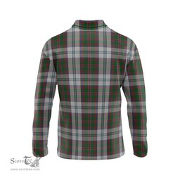 Scottish Stewart of Appin Dress Tartan Long Sleeve Plaid Polo Shirt