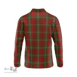 Scottish Scott Clan Crest Tartan Polo Long Sleeve Plaid Polo Shirt
