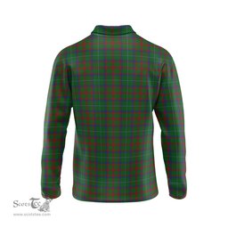 Scottish Shaw of Tordarroch Green Hunting Clan Crest Tartan Polo Long Sleeve Plaid Polo Shirt