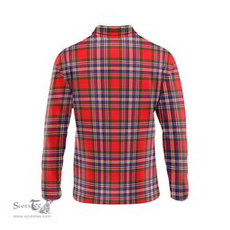 Scottish MacFarlane Modern Clan Crest Tartan Polo Long Sleeve Plaid Polo Shirt