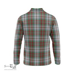 Scottish MacBain Dress Tartan Long Sleeve Plaid Polo Shirt