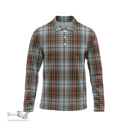Scottish MacBain Dress Tartan Long Sleeve Plaid Polo Shirt
