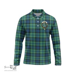 Scottish MacNeil of Colonsay Ancient Clan Crest Tartan Polo Long Sleeve Plaid Polo Shirt