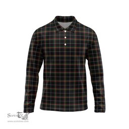 Scottish Stott Tartan Long Sleeve Plaid Polo Shirt