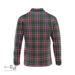 Scottish MacFarlane Hunting Modern Clan Crest Tartan Polo Long Sleeve Plaid Polo Shirt