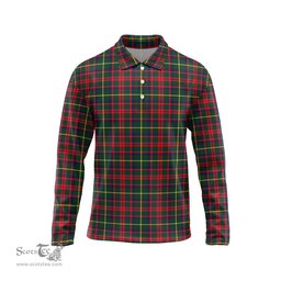 Scottish MacKintosh Hunting Modern Tartan Long Sleeve Plaid Polo Shirt