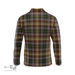 Scottish MacKay of Strathnaver Tartan Long Sleeve Plaid Polo Shirt