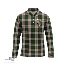 Scottish MacKinnon Dress Clan Crest Tartan Polo Long Sleeve Plaid Polo Shirt