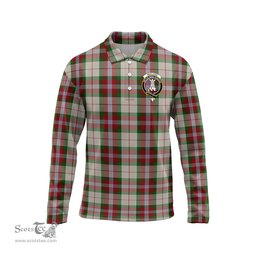 Scottish MacLean Dress Clan Crest Tartan Polo Long Sleeve Plaid Polo Shirt