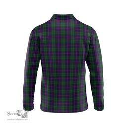 Scottish Urquhart Clan Crest Tartan Polo Long Sleeve Plaid Polo Shirt
