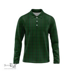 Scottish Skene or Tribe of Mar Tartan Long Sleeve Plaid Polo Shirt