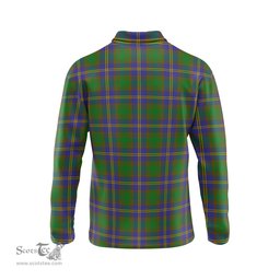 Scottish Strange of Balkaskie Clan Crest Tartan Polo Long Sleeve Plaid Polo Shirt