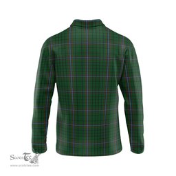 Scottish MacRae Clan Crest Tartan Polo Long Sleeve Plaid Polo Shirt