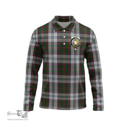 Scottish Stewart of Appin Dress Clan Crest Tartan Polo Long Sleeve Plaid Polo Shirt