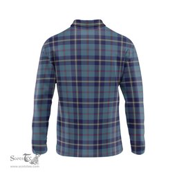 Scottish MacRaes of America Tartan Long Sleeve Plaid Polo Shirt