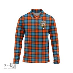 Scottish MacLachlan Ancient Clan Crest Tartan Polo Long Sleeve Plaid Polo Shirt