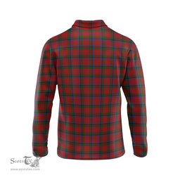 Scottish Nicolson Clan Crest Tartan Polo Long Sleeve Plaid Polo Shirt