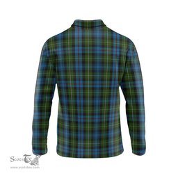 Scottish MacKenzie Clan Crest Tartan Polo Long Sleeve Plaid Polo Shirt
