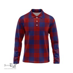 Scottish Robinson Tartan Long Sleeve Plaid Polo Shirt
