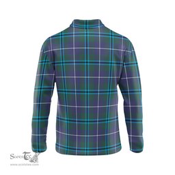 Scottish Sandilands Tartan Long Sleeve Plaid Polo Shirt