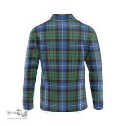Scottish MacRae Hunting Ancient Clan Crest Tartan Polo Long Sleeve Plaid Polo Shirt