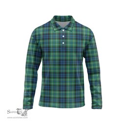 Scottish MacNeil of Colonsay Ancient Tartan Long Sleeve Plaid Polo Shirt