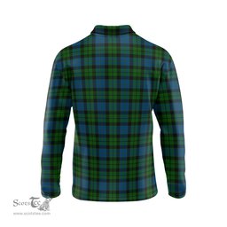 Scottish MacKay Modern Clan Crest Tartan Polo Long Sleeve Plaid Polo Shirt