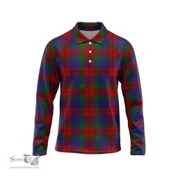 Scottish Skene of Cromar Tartan Long Sleeve Plaid Polo Shirt