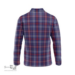 Scottish Parker Tartan Long Sleeve Plaid Polo Shirt
