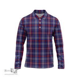 Scottish Parker Tartan Long Sleeve Plaid Polo Shirt