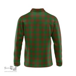Scottish Menzies Clan Crest Tartan Polo Long Sleeve Plaid Polo Shirt