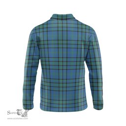 Scottish Matheson Hunting Ancient Tartan Long Sleeve Plaid Polo Shirt