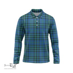 Scottish Matheson Hunting Ancient Tartan Long Sleeve Plaid Polo Shirt