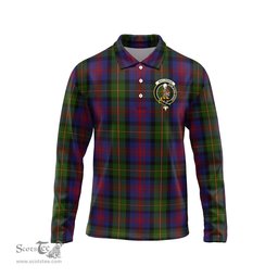 Scottish MacLennan Clan Crest Tartan Polo Long Sleeve Plaid Polo Shirt