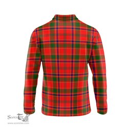 Scottish Munro Modern Tartan Long Sleeve Plaid Polo Shirt