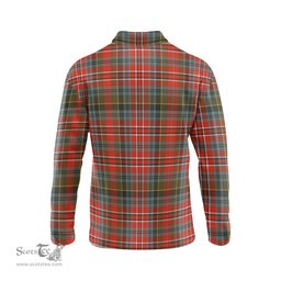 Scottish MacPherson Weathered Clan Crest Tartan Polo Long Sleeve Plaid Polo Shirt