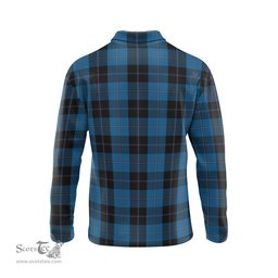 Scottish Sorbie Tartan Long Sleeve Plaid Polo Shirt