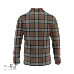 Scottish MacLaren Weathered Tartan Long Sleeve Plaid Polo Shirt