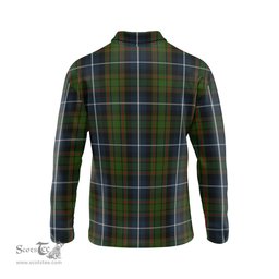 Scottish MacRae Hunting Clan Crest Tartan Polo Long Sleeve Plaid Polo Shirt