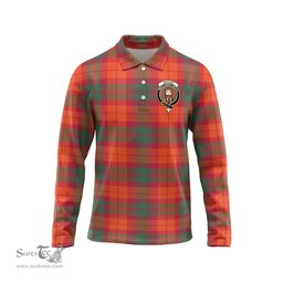 Scottish MacNab Ancient Clan Crest Tartan Polo Long Sleeve Plaid Polo Shirt