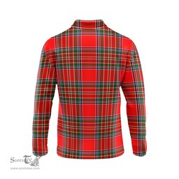 Scottish MacBain Clan Crest Tartan Polo Long Sleeve Plaid Polo Shirt