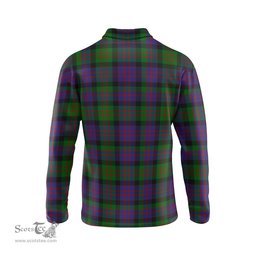 Scottish MacDonald Clan Crest Tartan Polo Long Sleeve Plaid Polo Shirt