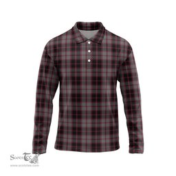 Scottish MacPherson Hunting Tartan Long Sleeve Plaid Polo Shirt