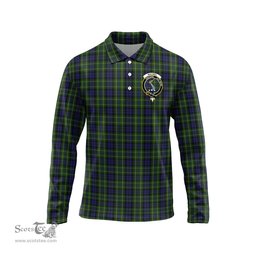 Scottish MacNeil of Colonsay Clan Crest Tartan Polo Long Sleeve Plaid Polo Shirt