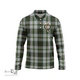 Scottish Taylor Dress Clan Crest Tartan Polo Long Sleeve Plaid Polo Shirt