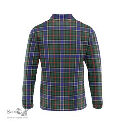 Scottish Ogilvie (Ogilvy) Hunting Modern Tartan Long Sleeve Plaid Polo Shirt