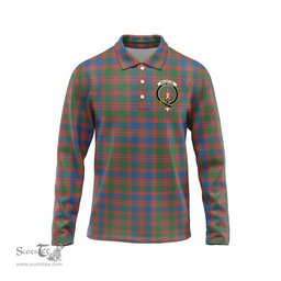 Scottish MacIntyre Ancient Clan Crest Tartan Polo Long Sleeve Plaid Polo Shirt